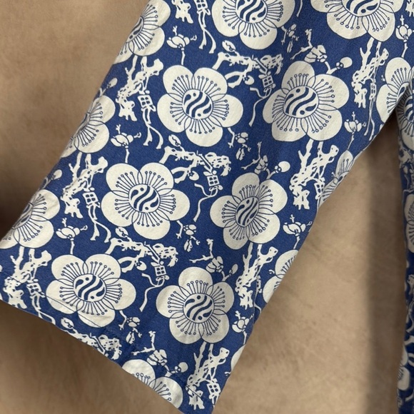 Pine Cone Hill Fine Linens Floral Cotton Kimono Style Popover Top Womens Medium - Picture 5 of 11